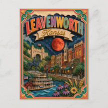 Estados de PopCut Leavenworth Kansas Arte de Papel