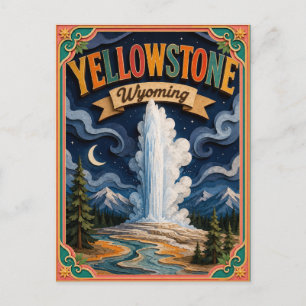 Postal Estados de PopCut Parque Nacional Yellowstone Wyom