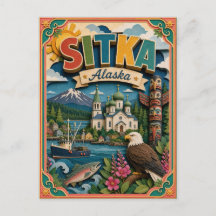 Estados de PopCut Sitka Alaska Arte de Papel