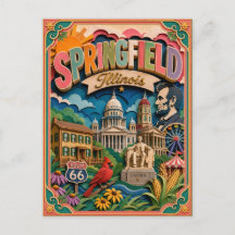 Estados de PopCut Springfield Illinois Arte en Pap