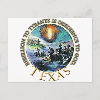 Postal Estados de rebelión contra los tiranos TEXAS