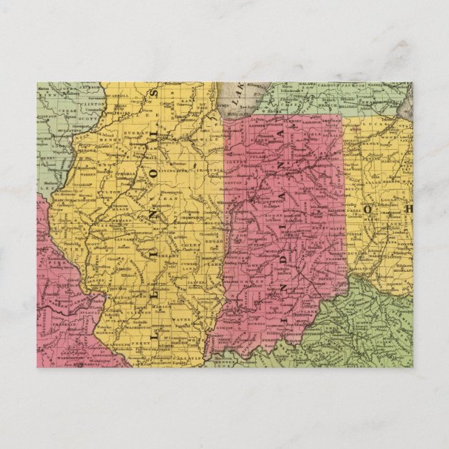 Postal Estados Occidentales, los E.E.U.U. (Anverso)