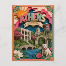 Estados PopCut Atenas Georgia Arte de Papel