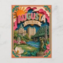 Estados PopCut Augusta Georgia Arte de Papel
