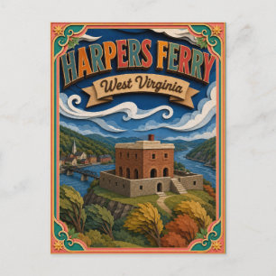 Postal Estados PopCut Harpers Ferry Virginia Occidental A