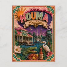 Estados PopCut Houma Louisiana Arte de Papel