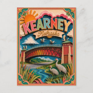Postal Estados PopCut Kearney Nebraska Arte de Papel