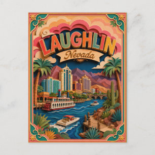Postal Estados PopCut Laughlin Nevada Arte de Papel