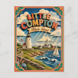 Postal Estados PopCut Little Compton Rhode Island Arte