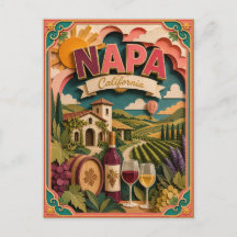 Estados PopCut Napa California Arte de Papel