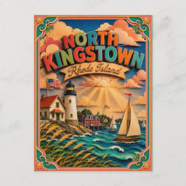 Postal Estados PopCut North Kingstown Rhode Island Arte