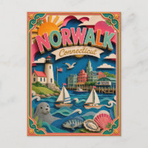 Estados PopCut Norwalk Connecticut Arte de Papel