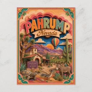 Postal Estados PopCut Pahrump Nevada Arte de Papel