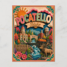 Estados PopCut Pocatello Idaho Arte de Papel