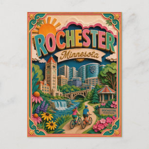 Postal Estados PopCut Rochester Minnesota Arte de Papel