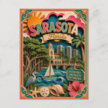 Estados PopCut Sarasota Florida Arte de Papel