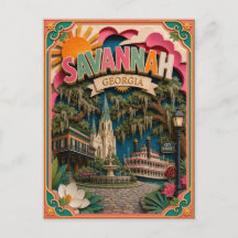 Estados PopCut Savannah Georgia Arte de Papel