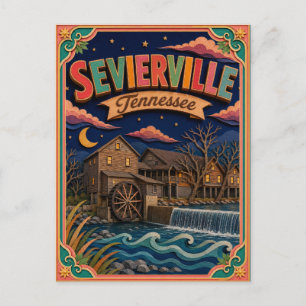 Postal Estados PopCut Sevierville Tennessee Arte de Papel