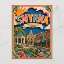 Estados PopCut Smyrna Delaware Arte de Papel