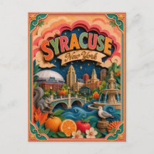 Estados PopCut Syracuse Nueva York Arte en Papel
