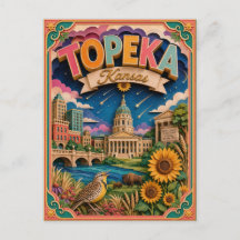 Estados PopCut Topeka Kansas Arte en Papel