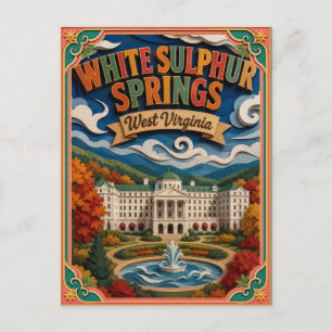Postal Estados PopCut White Sulphur Springs Virginia Occi