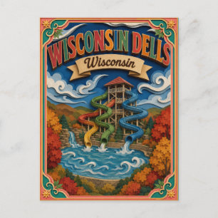 Postal Estados PopCut Wisconsin Dells Wisconsin Arte de P