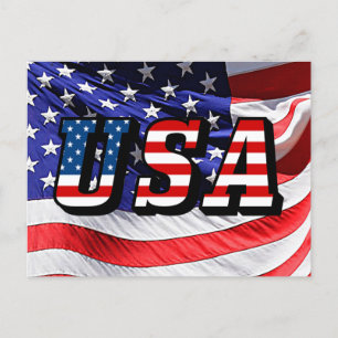 Postal Estados Unidos - Bandera estadounidense