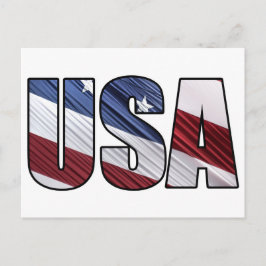 Postal Estados Unidos: Bandera Patriótica Americana Roja 