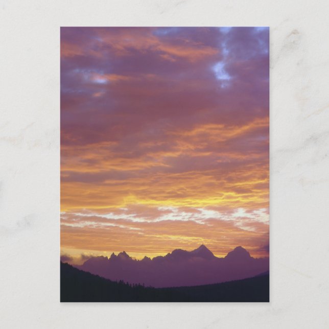 Postal Estados Unidos, California, Sunset sobre Sierra Ne (Anverso)