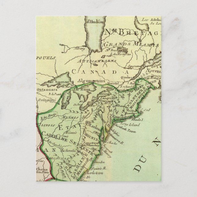 Postal Estados Unidos, Canadá 2 (Anverso)