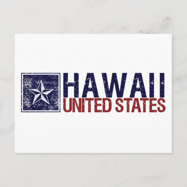 Postal Estados Unidos con estrella - Hawái (Anverso)