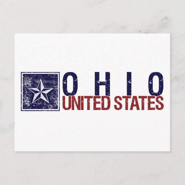 Postal Estados Unidos con estrella - Ohio (Anverso)