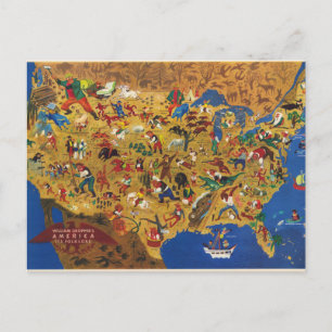 Postal Estados Unidos de William Gropper - Folklore Perso