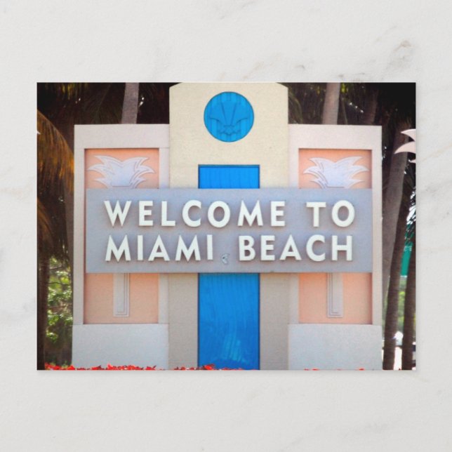 Postal Estados Unidos - Florida - Miami Beach - Signo de  (Anverso)
