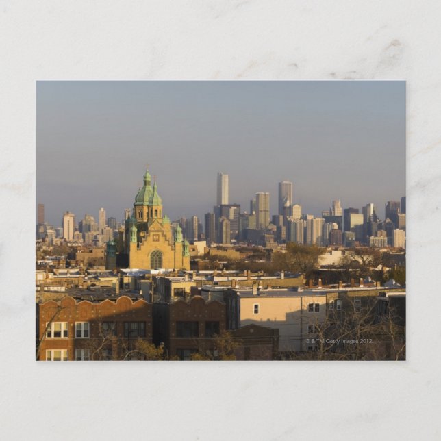 Postal Estados Unidos, Illinois, horizonte de Chicago (Anverso)