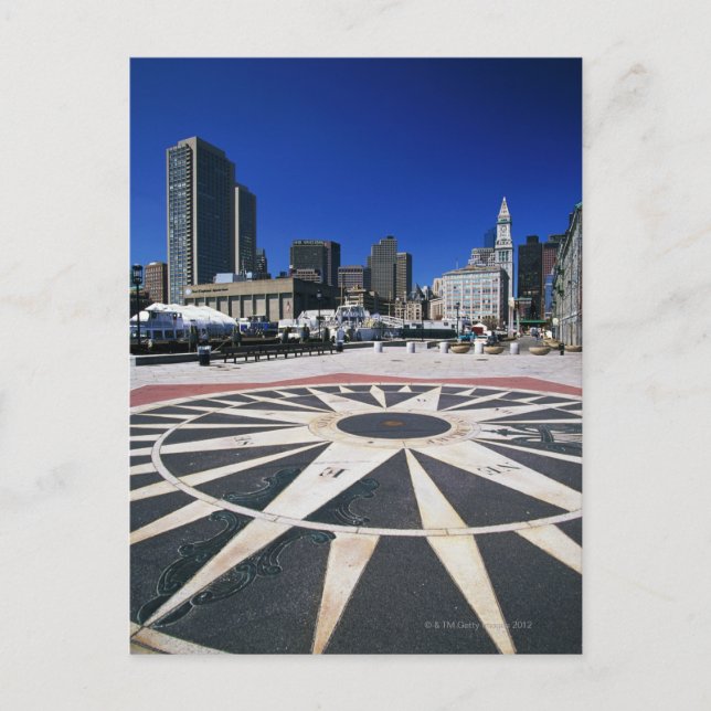 Postal Estados Unidos, Massachusetts, Boston, puerto de B (Anverso)