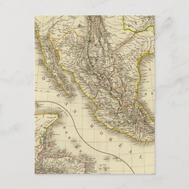 Postal Estados Unidos Mexicanos, América Central (Anverso)