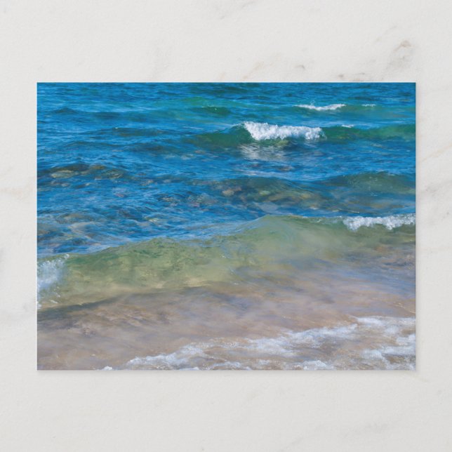 Postal Estados Unidos, Michigan. Aguas Claras Del Lago Su (Anverso)