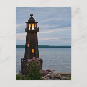 Postal Estados Unidos, Michigan. Faro de decoración de ja