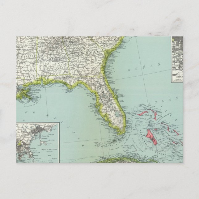 Postal Estados Unidos y Bahamas (Anverso)