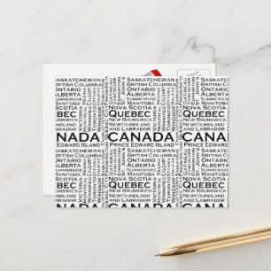Postal Estados y ciudades de Canadá