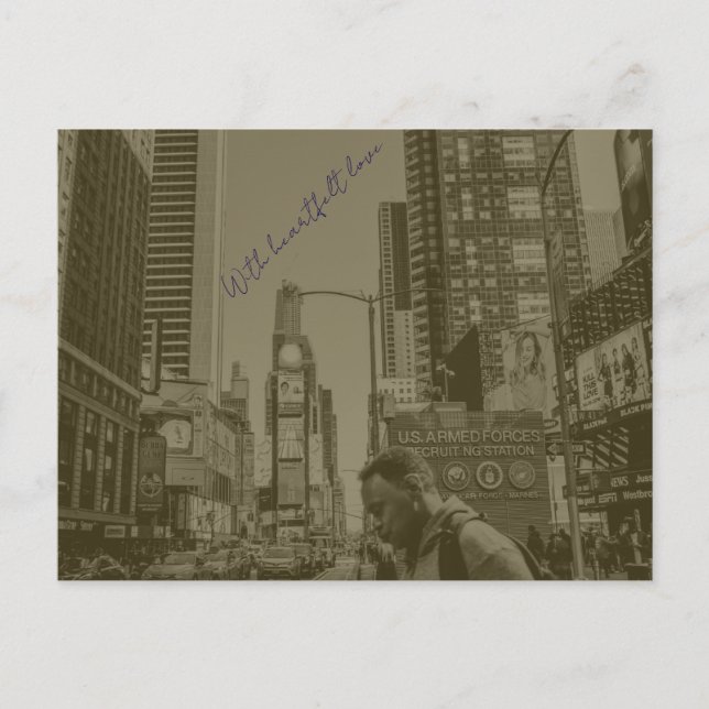 postal estadounidense de estilo vintage (Anverso)