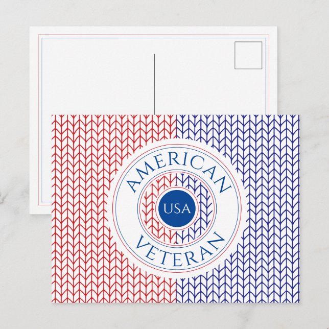postal estadounidense de VETERAN (Anverso / Reverso)