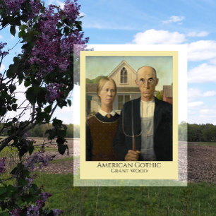 Postal Estadounidense Gótico, Americana, Grant Wood