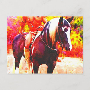 Postal Estadounidense nativo en Horseback・