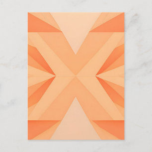 Postal Estallido de estrella geométrica naranja cálido ab