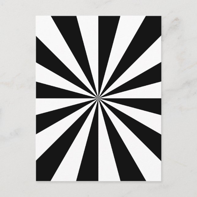 Postal Estallido de estrellas en blanco y negro (Anverso)