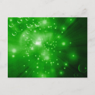 Postal Estallido de galaxia verde lima