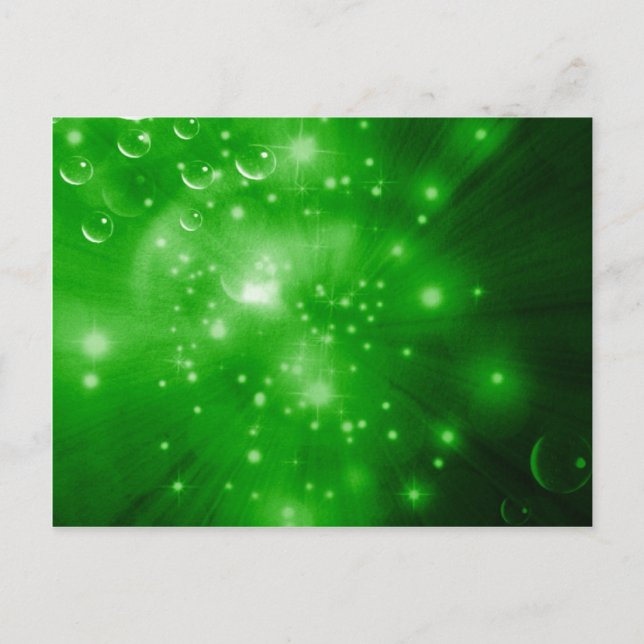 Postal Estallido de galaxia verde lima (Anverso)
